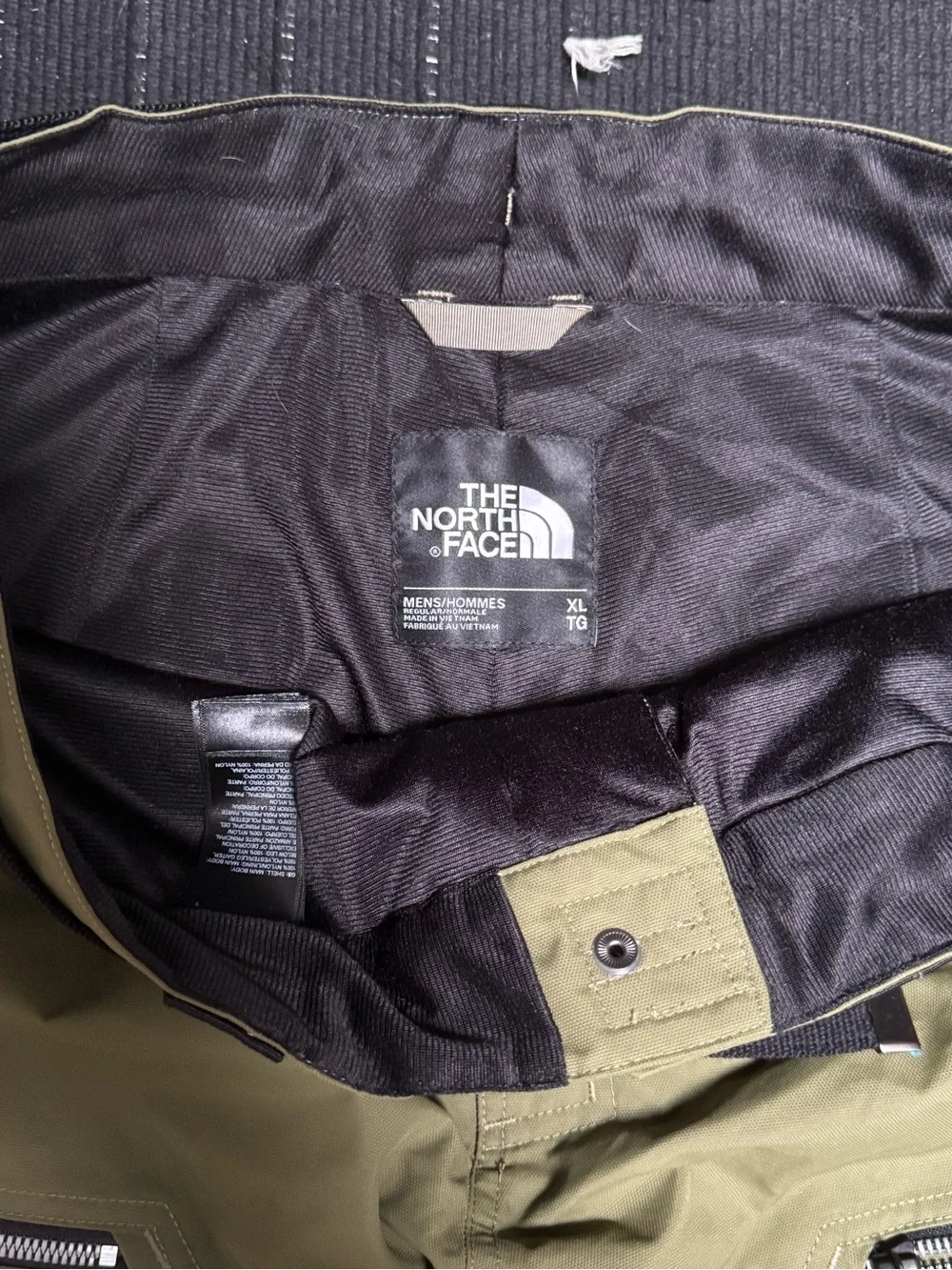 The North Face Men’s Olive Green Snow Pants Waterproof